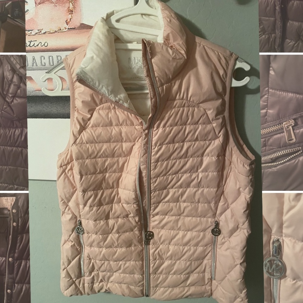 Michael Kors pink puffer vest